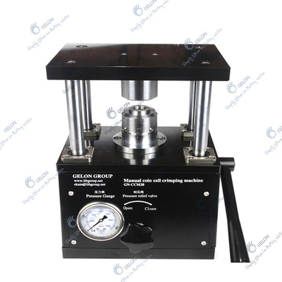 Máy lắp ráp tế bào đồng xu phòng thí nghiệm Máy đóng dấu bằng tay thủy lực Máy uốn phân biệt