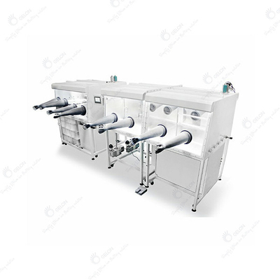 Máy làm pin hộp găng tay cách ly đôi / bốn trạm bằng thép không gỉ